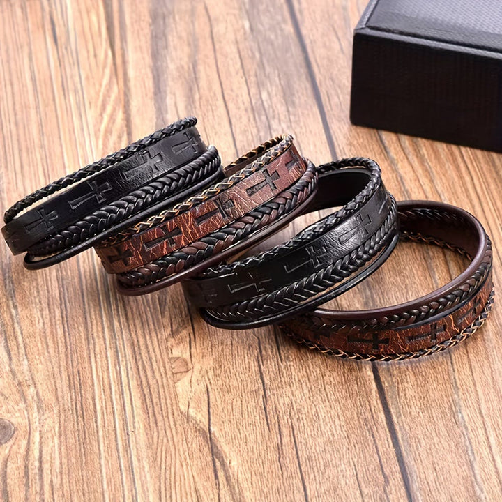 Christianartworkshop Braided Leather Cross Bracelet: Rugged Faith Statement for Daily Devotion - image 5