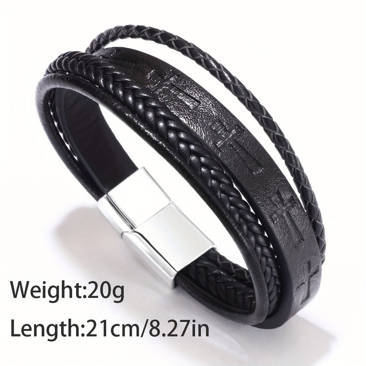Christianartworkshop Braided Leather Cross Bracelet: Rugged Faith Statement for Daily Devotion - image 4