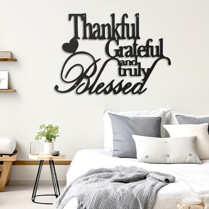 Christianartworkshop Blessing Affirmation Metal Wall Decor: Thankful Grateful Blessed for Daily Joy - image 9