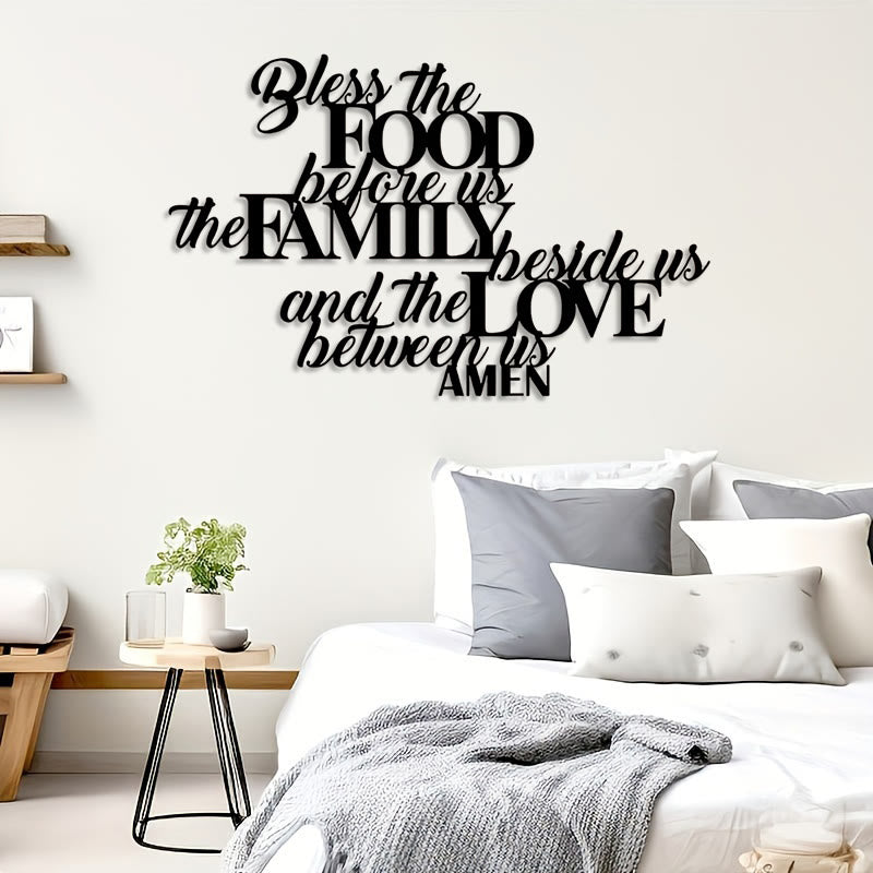 Christianartworkshop Bless the Food Before Us Metal Wall Decor: Perfect Dining Room Decor - image 1