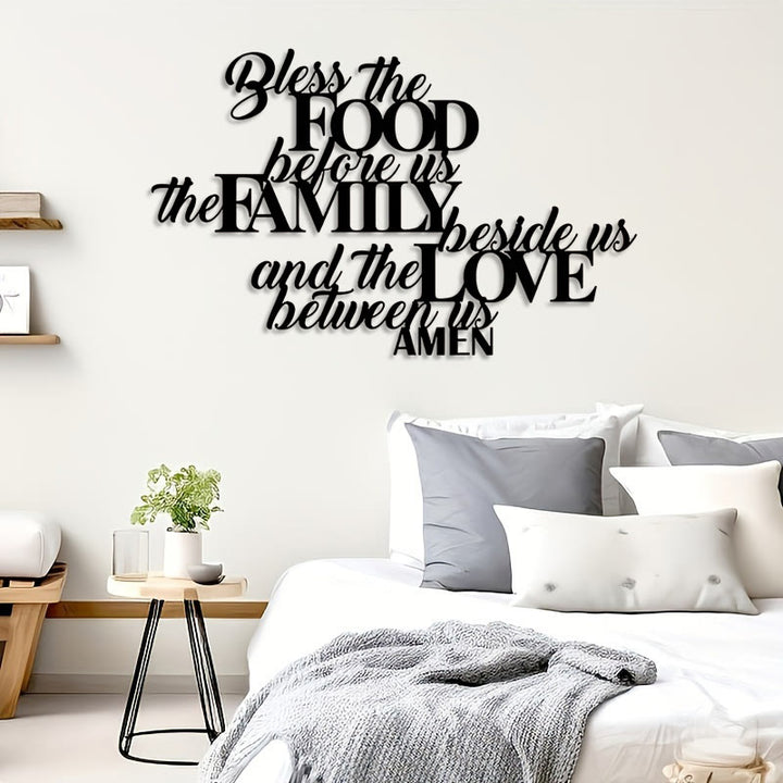 Christianartworkshop Bless the Food Before Us Metal Wall Decor: Perfect Dining Room Decor - image 1