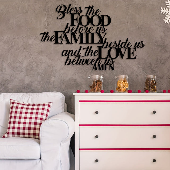 Christianartworkshop Bless the Food Before Us Metal Wall Decor: Perfect Dining Room Decor - image 4