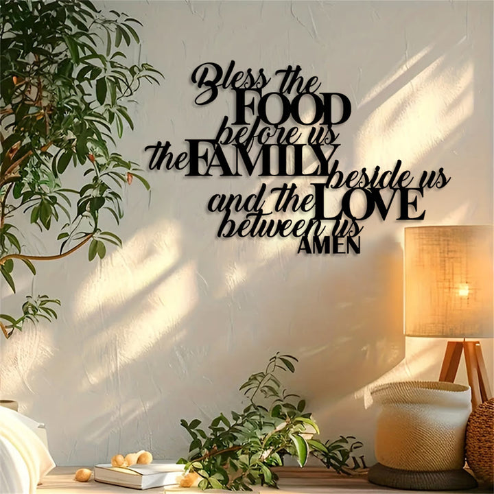 Christianartworkshop Bless the Food Before Us Metal Wall Decor: Perfect Dining Room Decor - image 3