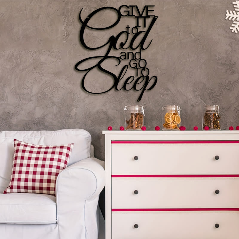 Christianartworkshop Give It to God and Go to Sleep Metal Wall Decor: Let Faith Bring Peace - image 3