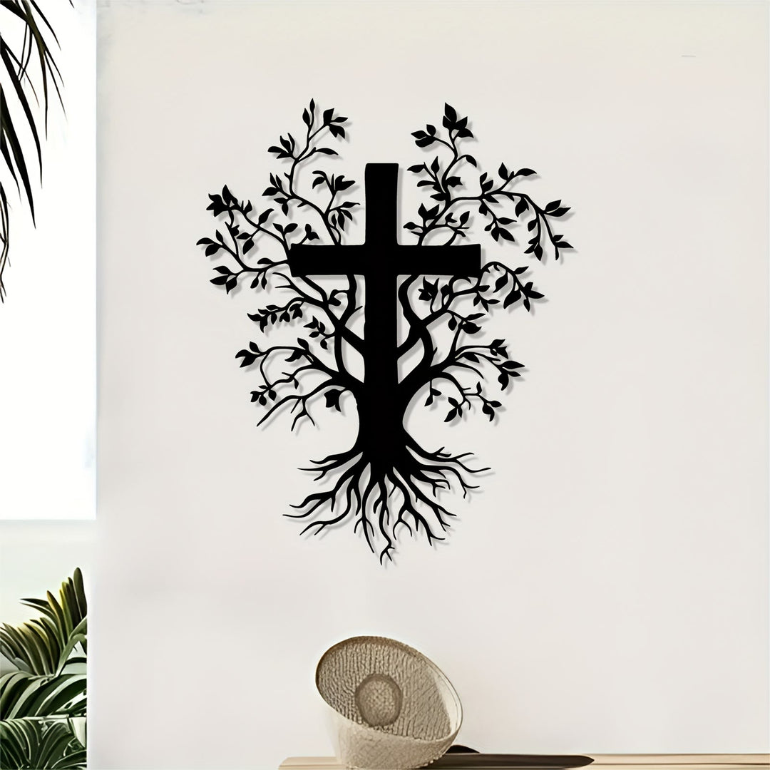 Christianartworkshop Daily Faith Reminder Metal Wall Decor: Cross Tree for Spiritual Living - image 4