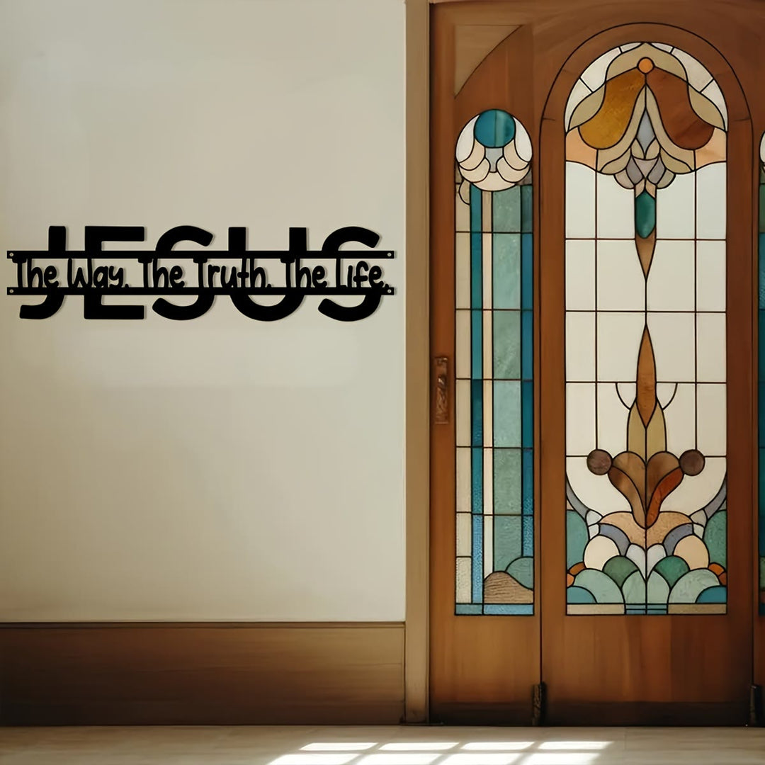 Christianartworkshop JESUS The Way Truth Life Metal Wall Decor: Faithful Guidance & Spiritual Truth - image 7