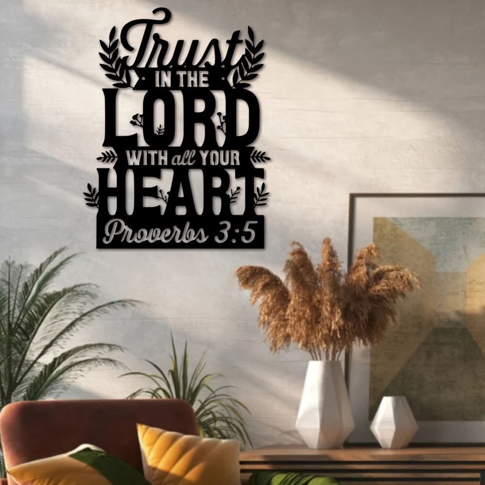 Christianartworkshop Trust in the Lord Proverbs Metal Wall Decor: Faithful Devotion & Wisdom - image 1
