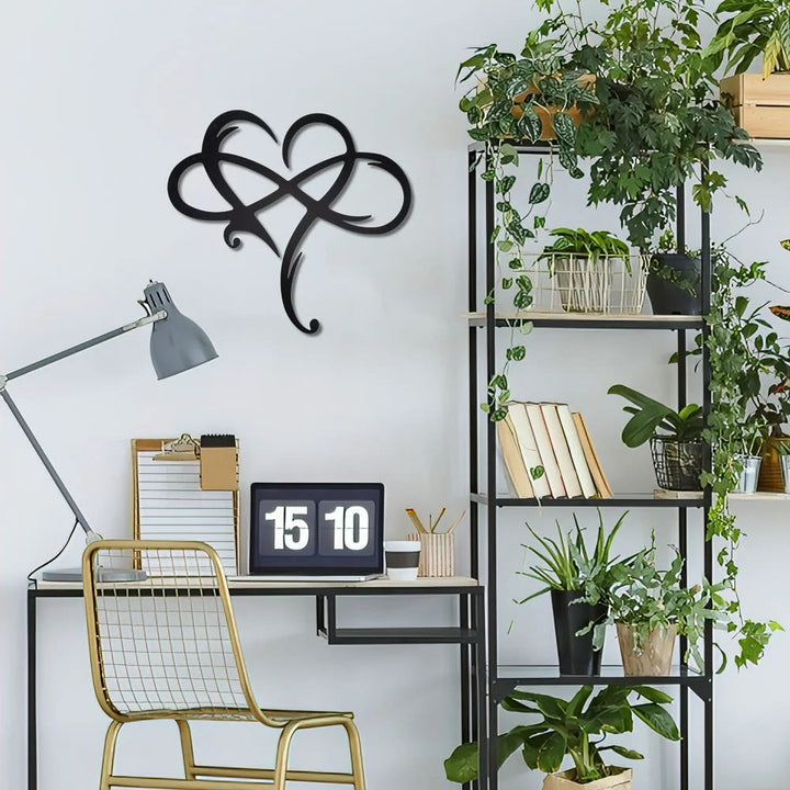 Christianartworkshop Heart & Faith Cross Metal Wall Decor: Spiritual Love & Enduring Devotion - image 1