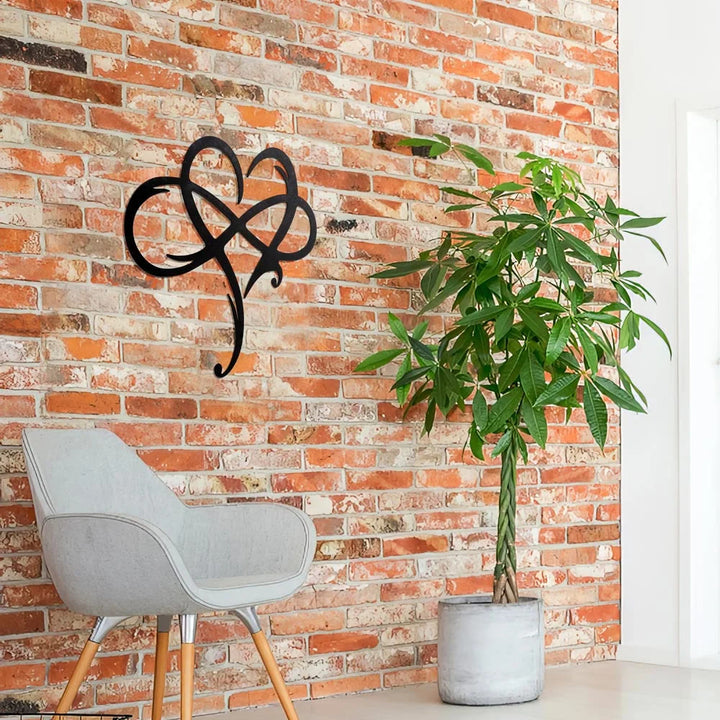 Christianartworkshop Heart & Faith Cross Metal Wall Decor: Spiritual Love & Enduring Devotion - image 2