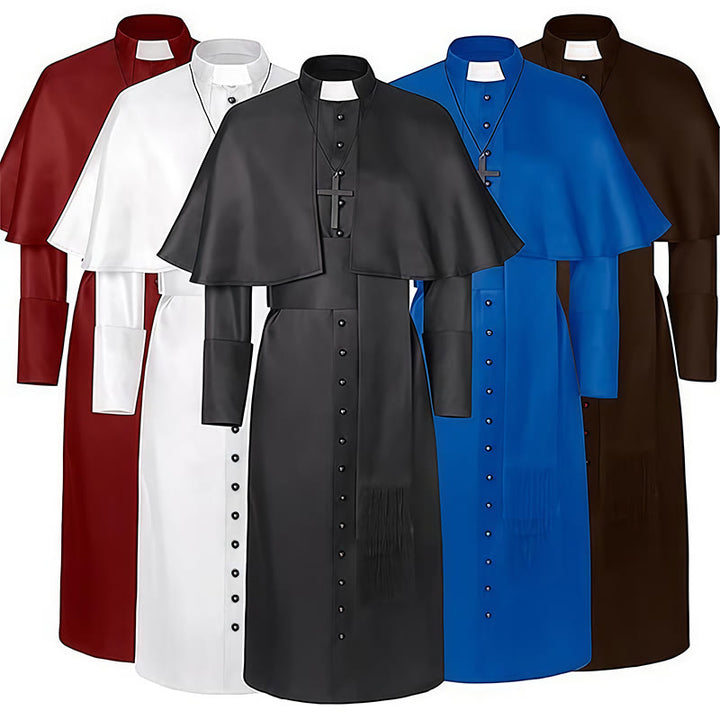 Christianartworkshop Multicolor Ceremonial Roman Soutane Clergy Robe: Medieval Priest Aesthetics - image 8
