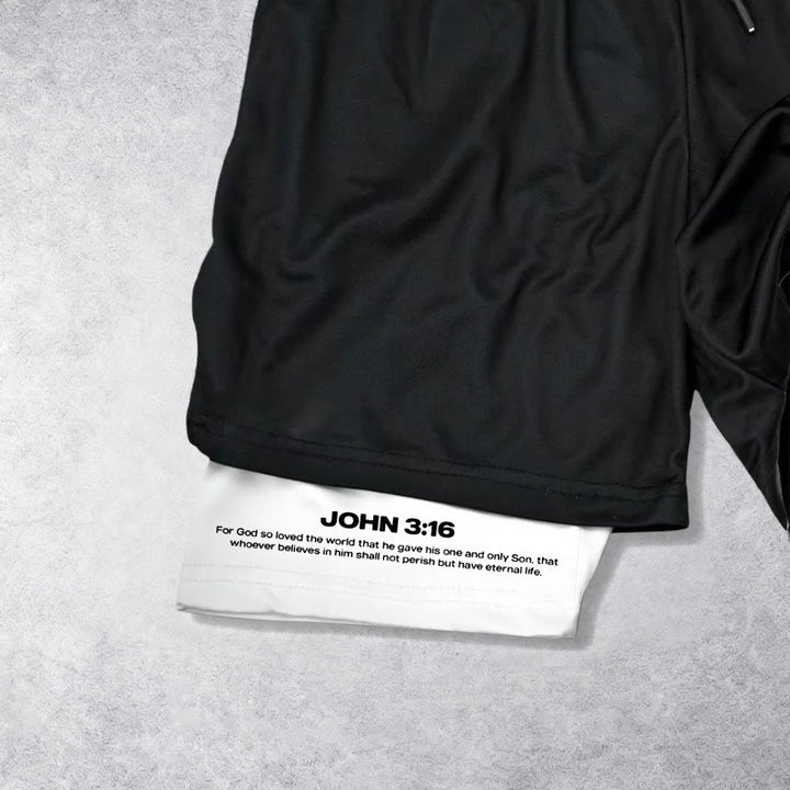 Christianartworkshop John 3:16 The Cross Performance Shorts - image 2