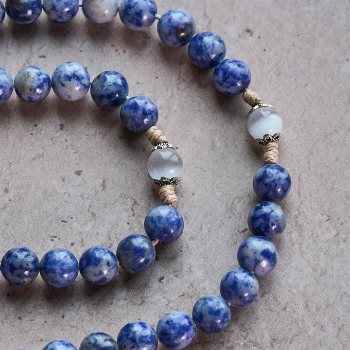 Christianartworkshop Immaculate Heart of Mary & Crucifix of 8 mm Round Blue Stone Nylon Cord Rosary - image 10