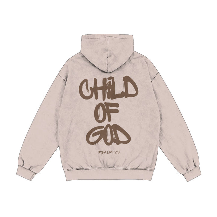Christianartworkshop Child of God Hooded Jacket: Psalm 23 Comfort Statement - Apricot - 2XL - image 25