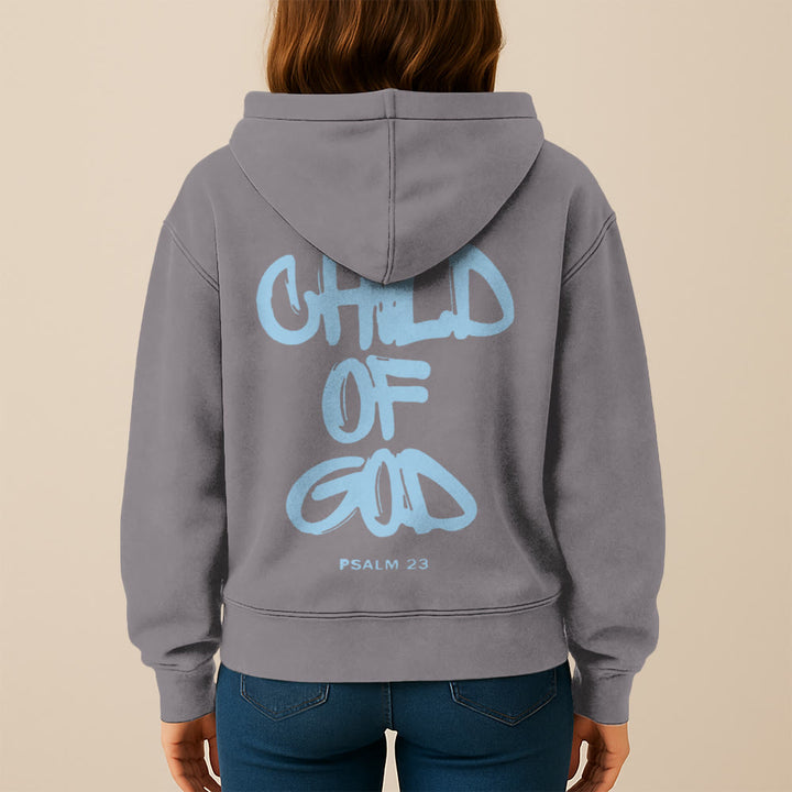 Christianartworkshop Child of God Hooded Jacket: Psalm 23 Comfort Statement - image 4