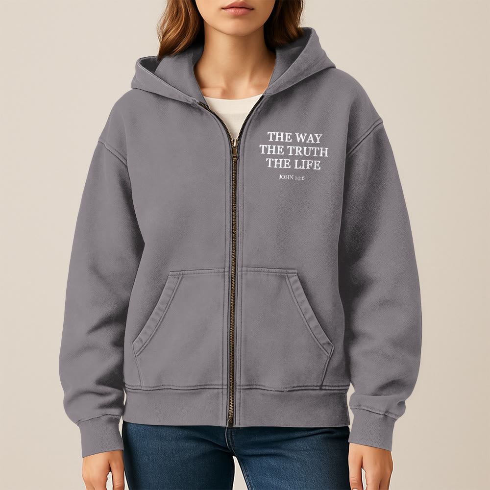 Christianartworkshop John 14:6 Hooded Jacket: Faithful Comfort for Church & Daily Life - image 8