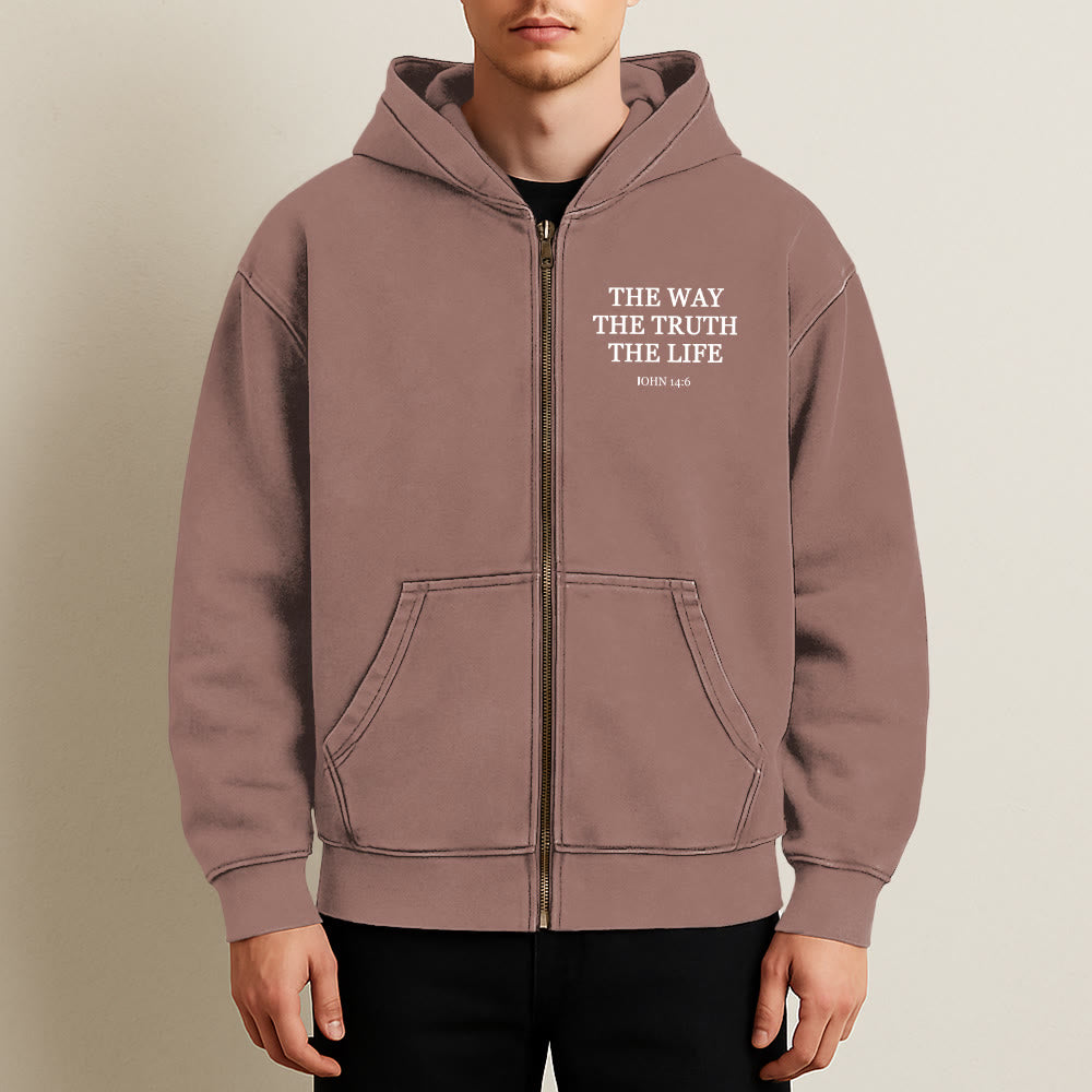 Christianartworkshop John 14:6 Hooded Jacket: Faithful Comfort for Church & Daily Life - image 2