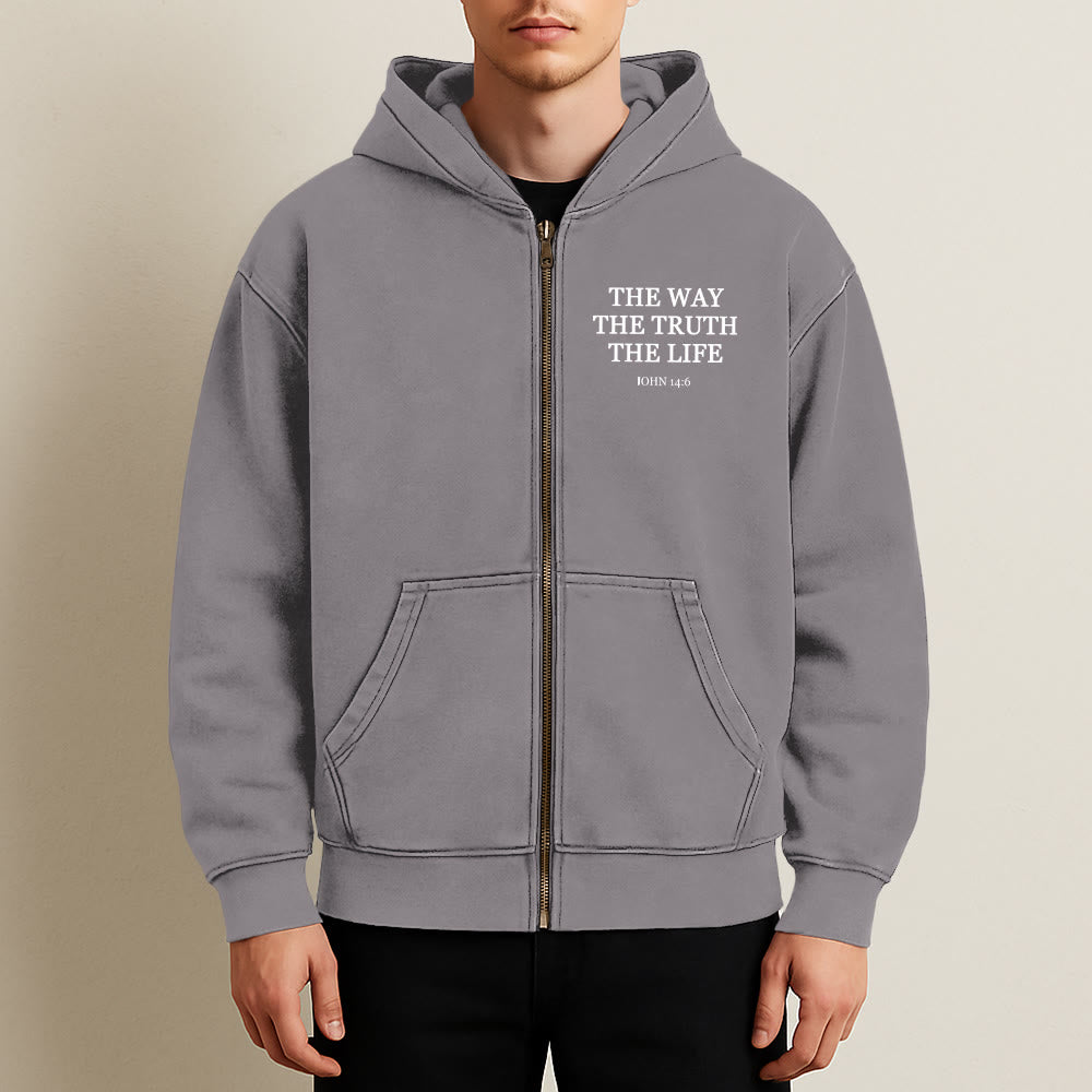 Christianartworkshop John 14:6 Hooded Jacket: Faithful Comfort for Church & Daily Life - image 9
