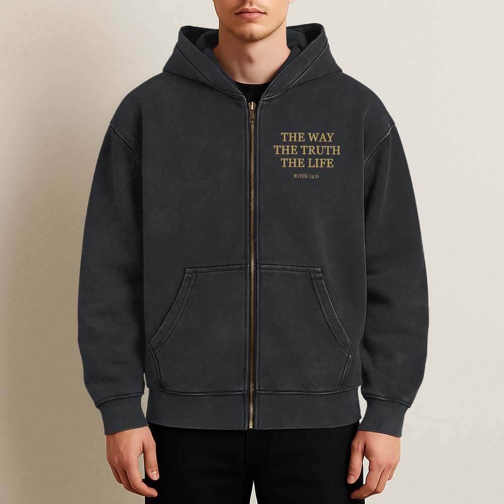 Christianartworkshop John 14:6 Hooded Jacket: Faithful Comfort for Church & Daily Life - image 6