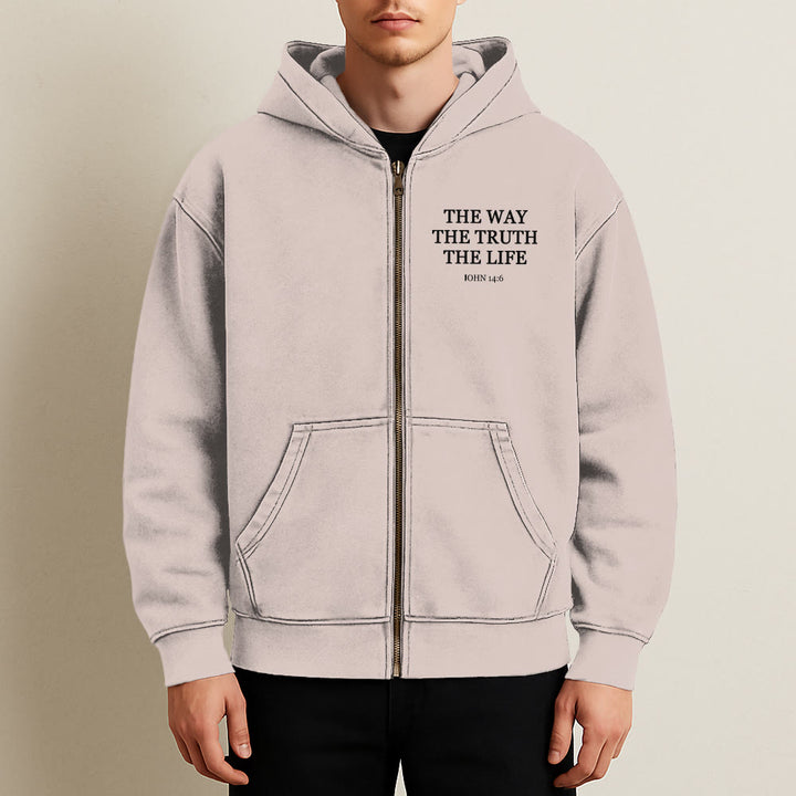 Christianartworkshop John 14:6 Hooded Jacket: Faithful Comfort for Church & Daily Life - image 15