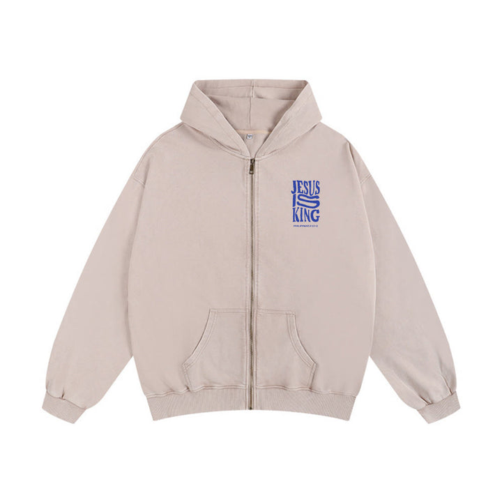 Christianartworkshop Jesus Is King Hooded Jacket: Philippians 2:10-11 Faith Statement - image 8