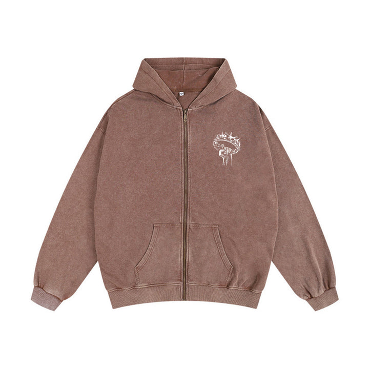 Christianartworkshop Jesus is King Hooded Jacket: Stylish Faith with Revelation 22:13 - image 20