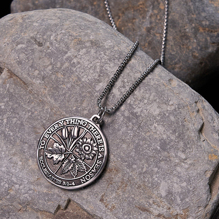 Christianartworkshop Ecclesiastes 3:1-4 Pendant Necklace: Seasonal Faith & Timeless Devotion  - image 3