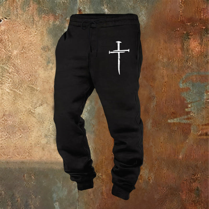 Christianartworkshop Sword Cross Sweatpants: Stylish Faith for Everyday Moments - Black - 2XL - image 8