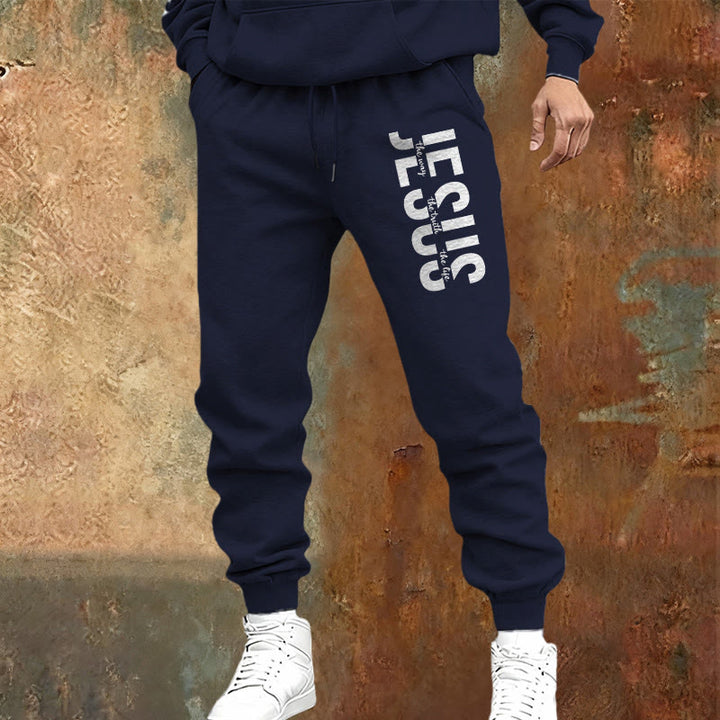 Christianartworkshop Layered Jesus Script Sweatpants: Daily Wear with Devotional Identity - image 14