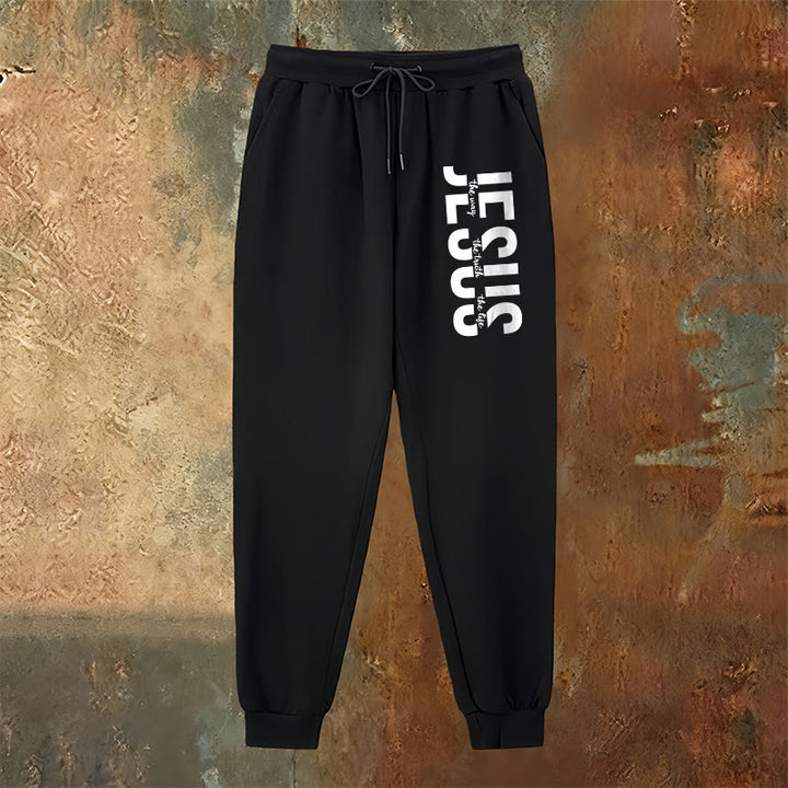 Christianartworkshop Layered Jesus Script Sweatpants: Daily Wear with Devotional Identity - image 7