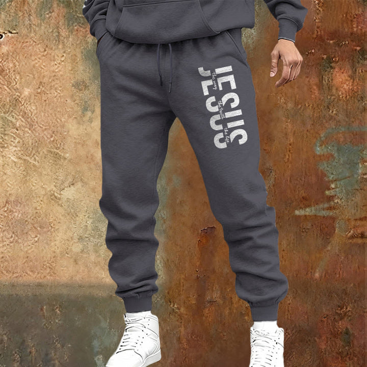 Christianartworkshop Layered Jesus Script Sweatpants: Daily Wear with Devotional Identity - image 22