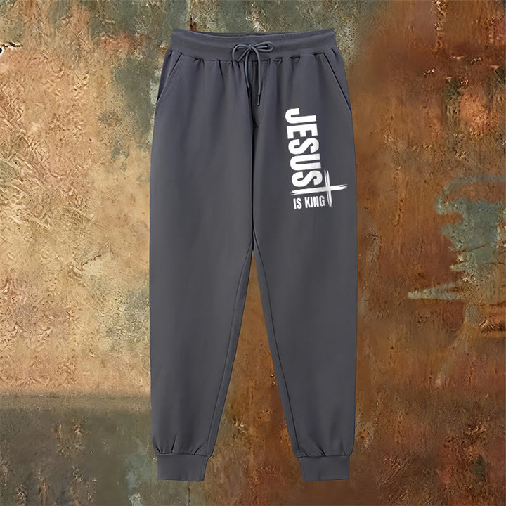 Christianartworkshop Jesus Is King Sweatpants: Daily Wear with Royal Faith - image 15