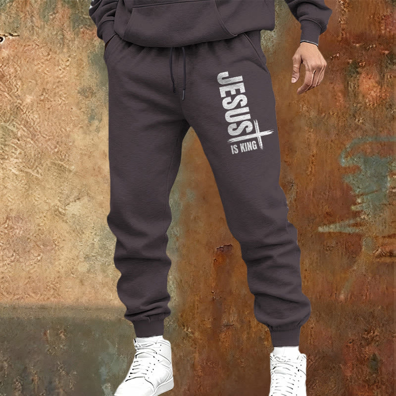 Christianartworkshop Jesus Is King Sweatpants: Daily Wear with Royal Faith - image 1