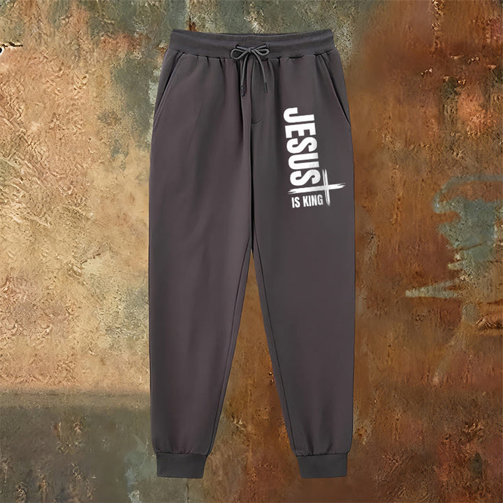 Christianartworkshop Jesus Is King Sweatpants: Daily Wear with Royal Faith - image 2