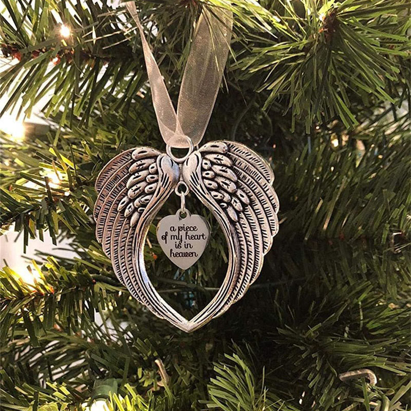 Christianartworkshop Angel Wings & Heart Ornament: Daily Reminder of Heavenly Love & Faithful Memory - Angel Wing - image 0
