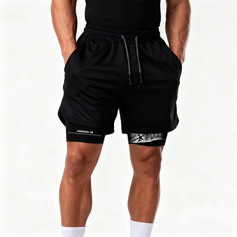 Christianartworkshop Joshua 1:9 Lion Performance Shorts - image 9