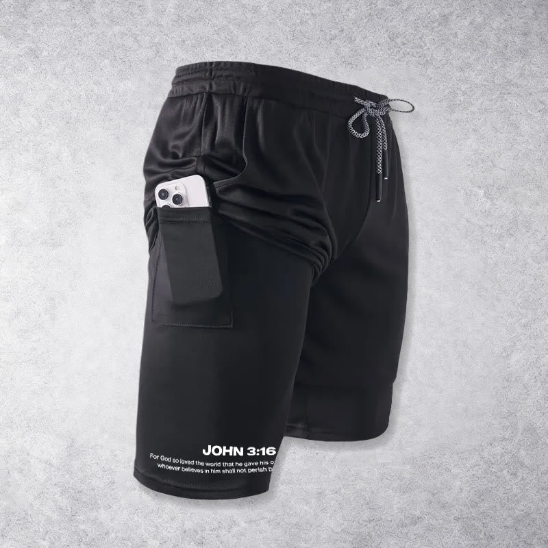 Christianartworkshop John 3:16 Cross Performance Shorts - image 5