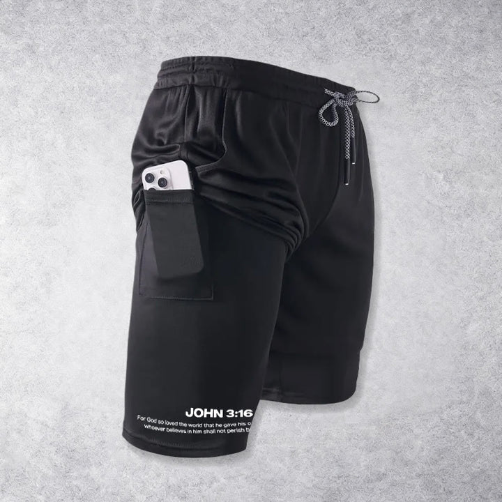 Christianartworkshop John 3:16 Cross Performance Shorts - image 5