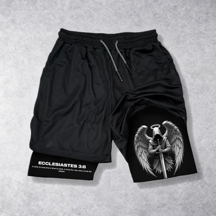 Christianartworkshop Ecclesiastes 3:8 Wings of War Performance Shorts - Shorts - 3XL - image 0
