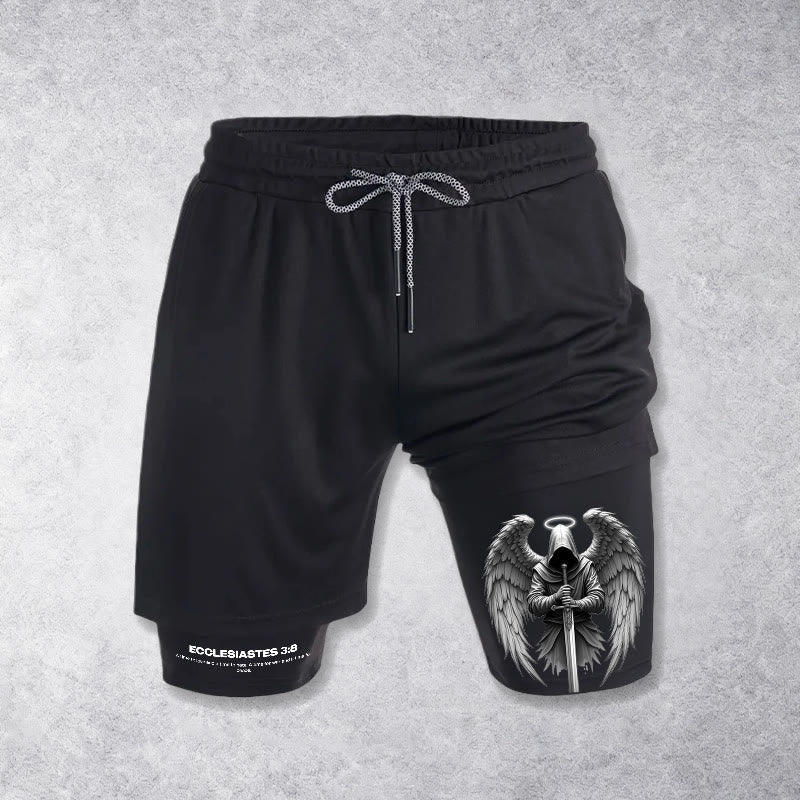 Christianartworkshop Ecclesiastes 3:8 Wings of War Performance Shorts - image 4