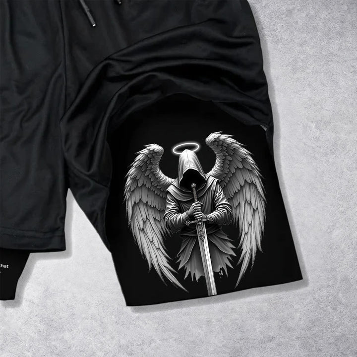 Christianartworkshop Ecclesiastes 3:8 Wings of War Performance Shorts - image 2