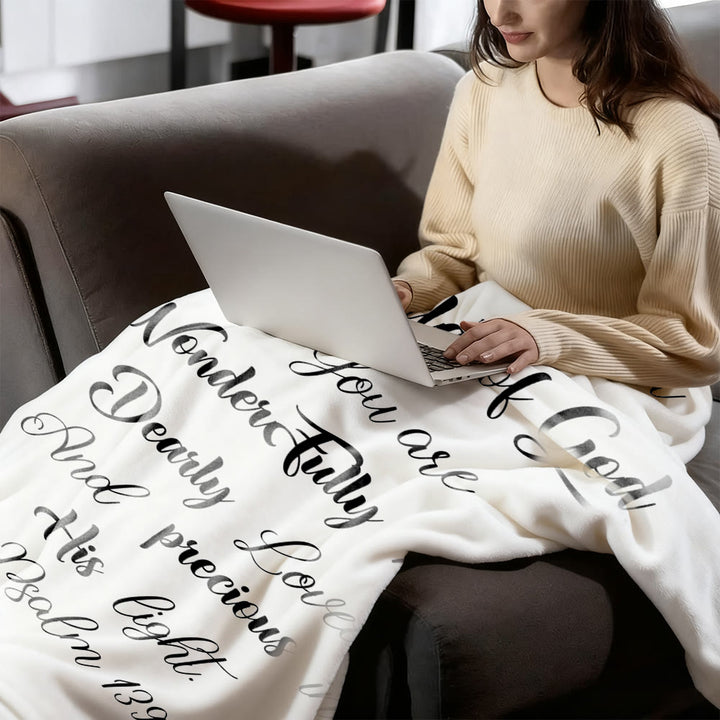 Christianartworkshop Bible Inspired Psalm 139 Tapestry: Child of God for Newborn Baby Blanket - image 2