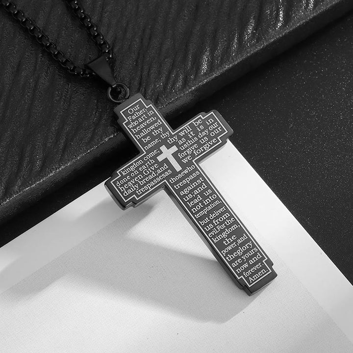 Christianartworkshop Scripture Cross Pendant Necklace: Biblical Verse & Faithful Devotion - image 4