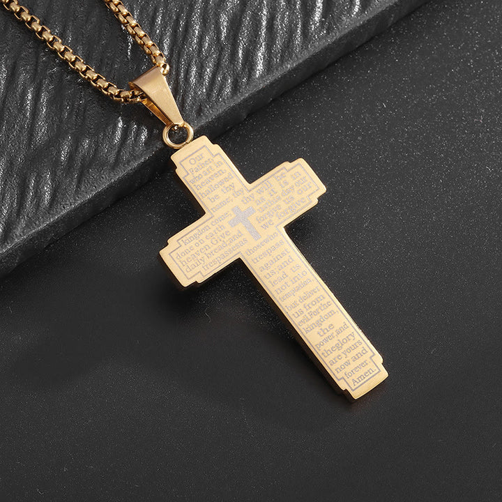 Christianartworkshop Scripture Cross Pendant Necklace: Biblical Verse & Faithful Devotion - image 6