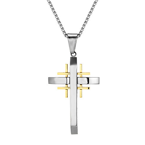 Christianartworkshop Geometric Cross Pendant Necklace: Modern Faith & Stylish Devotion - image 1