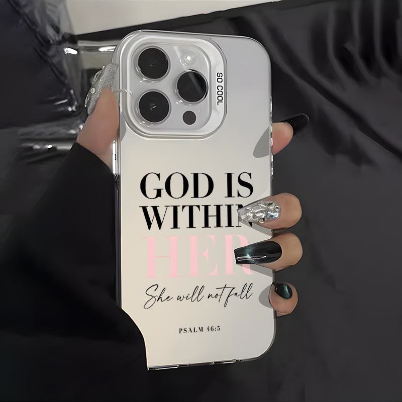 Christianartworkshop Spiritual Assurance Phone Case: Psalm 46:5 & Faith Symbol for Daily Use - White Frame - iPhone 17promax - image 3