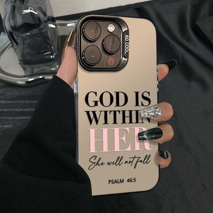Christianartworkshop Spiritual Assurance Phone Case: Psalm 46:5 & Faith Symbol for Daily Use - Black Frame - iPhone 17promax - image 0