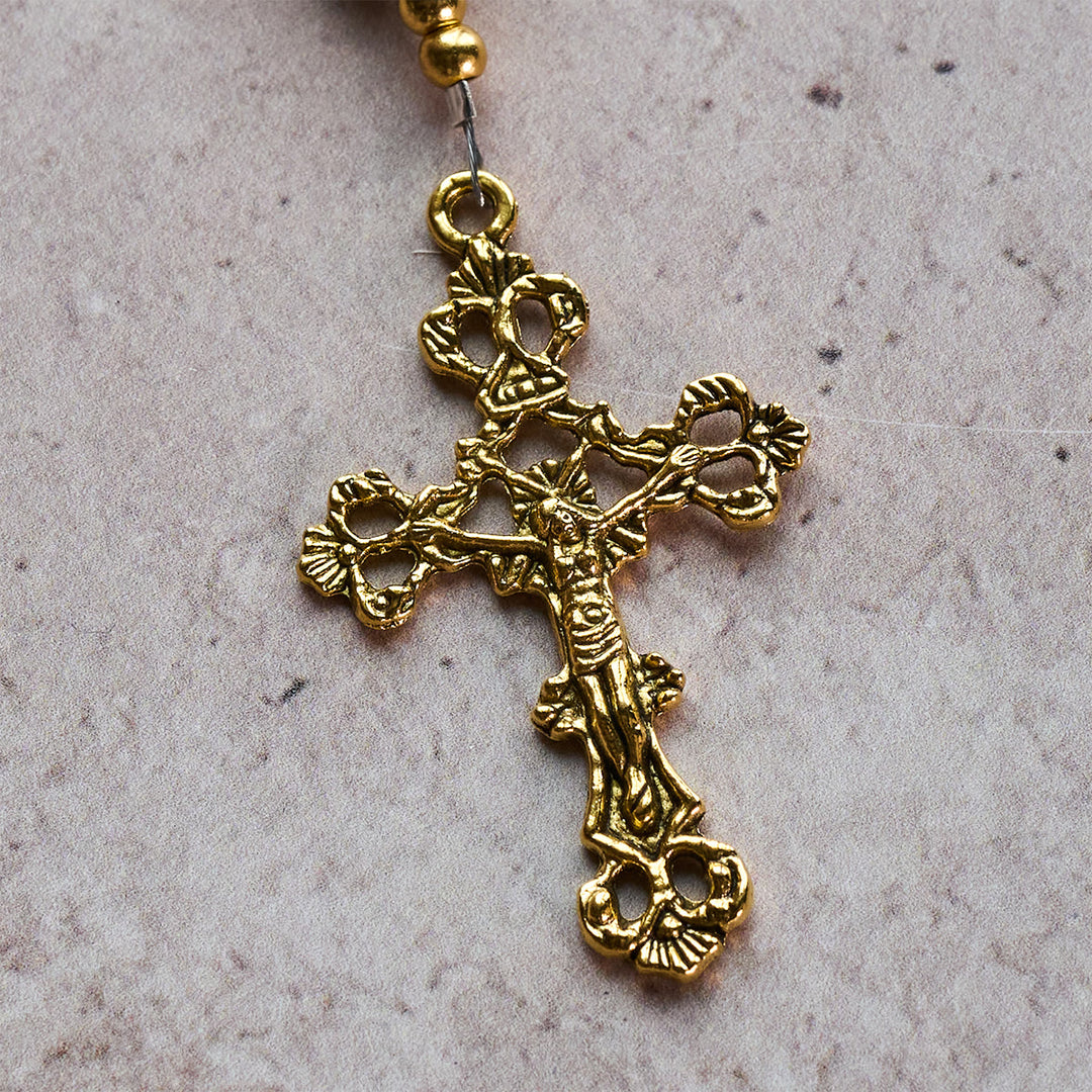 Christianartworkshop Royal Faith Purple Imperial Stone Custom Rosary with Personalized JESUS Letter - image 9