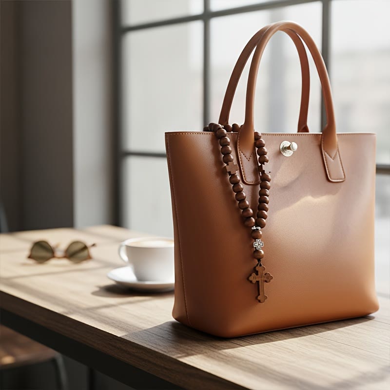 Christianartworkshop Faithful Journey Wooden Cross Car Pendant: Drive with God's Peace - image 5