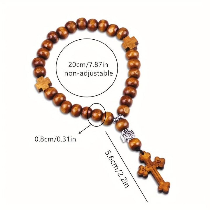 Christianartworkshop Faithful Journey Wooden Cross Car Pendant: Drive with God's Peace - image 10