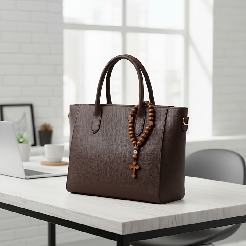 Christianartworkshop Faithful Journey Wooden Cross Car Pendant: Drive with God's Peace - image 6